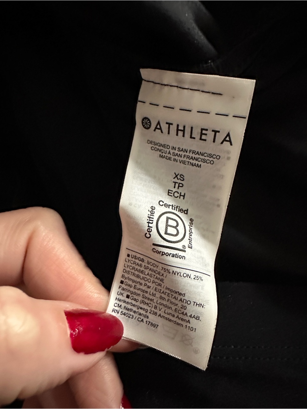 Athleta Transcend Half Zip Black Long Sleeve Active Top XS - Picture 8 of 8